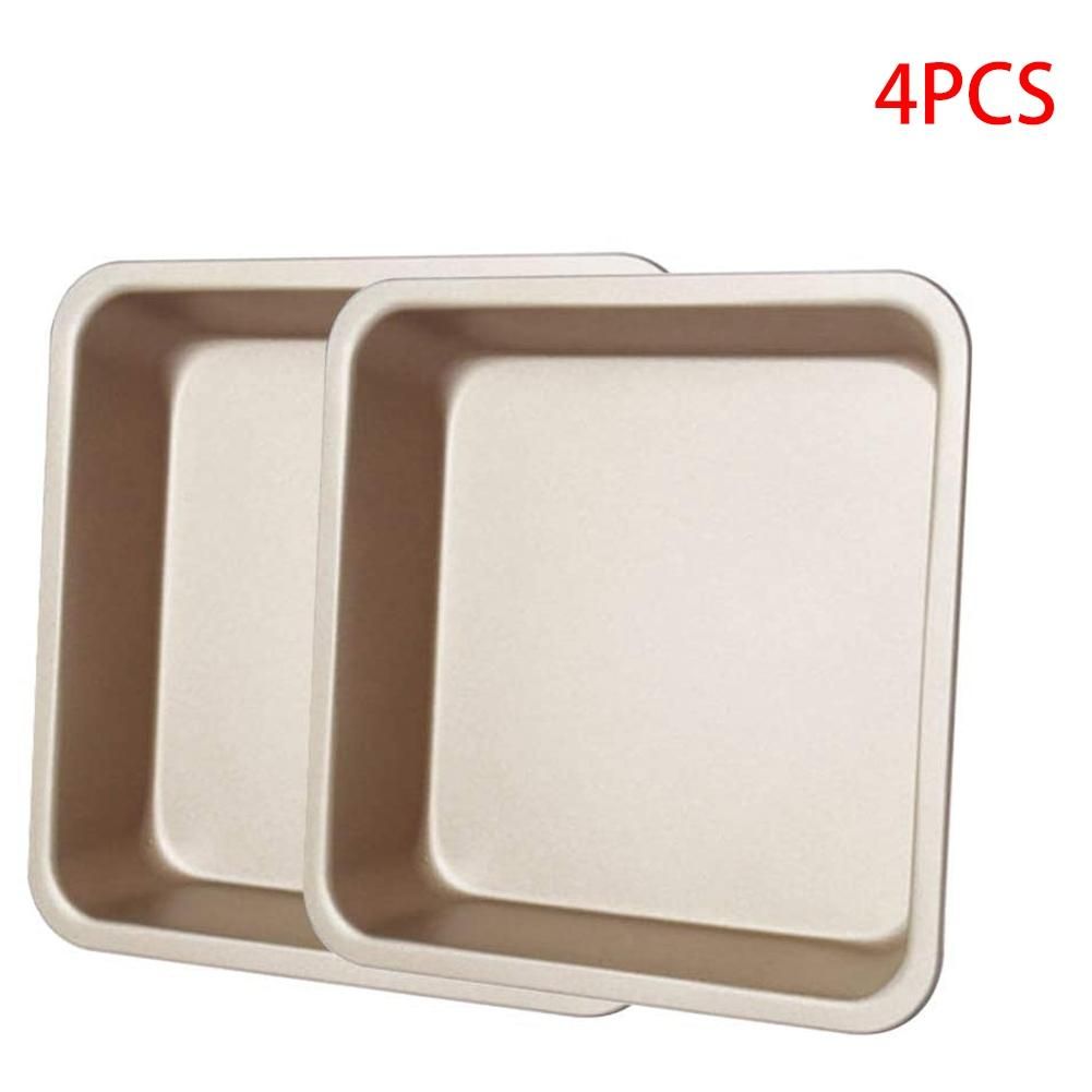 8 Inch Square Cake Pan, Nonstick Bakeware Carbon Steel Toast Mold Baking Tray for Cakes, Bread, Pizza