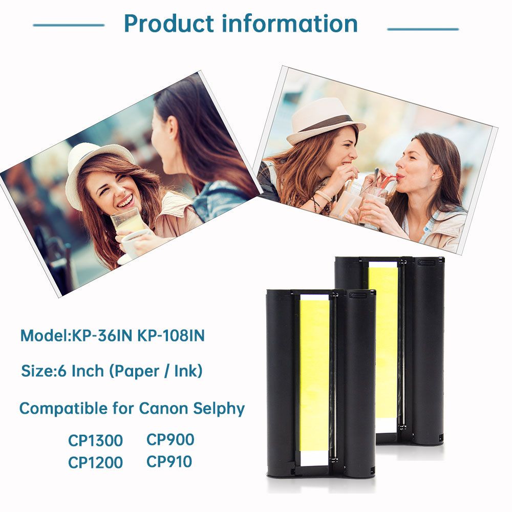 Absonic Cp1300 For Canon Selphy Ink Paper Set 1 In