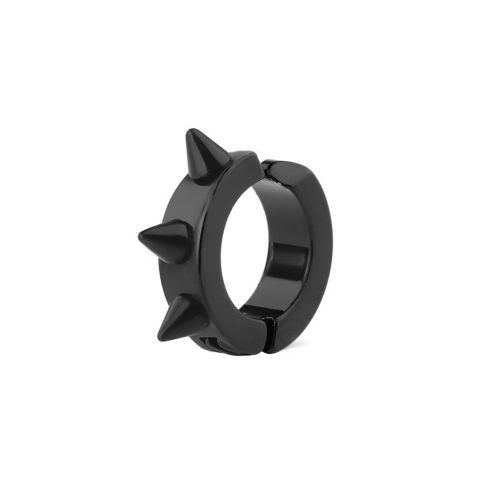 Retro Punk Earrings Six-pointed Stainless Steel Ear Hoop Trendy Male Ear Clip