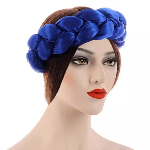 Braids Turban Headbands -Blue