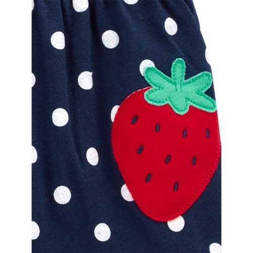 Hild Of Mine Toddler Girls Polka Dot Top & Shorts Outfit Set - Strawberry