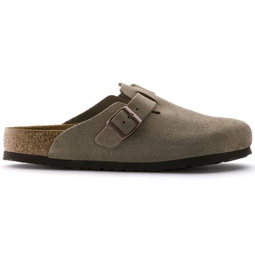 Suede Leather Tan Mule - Unisex  - Grey