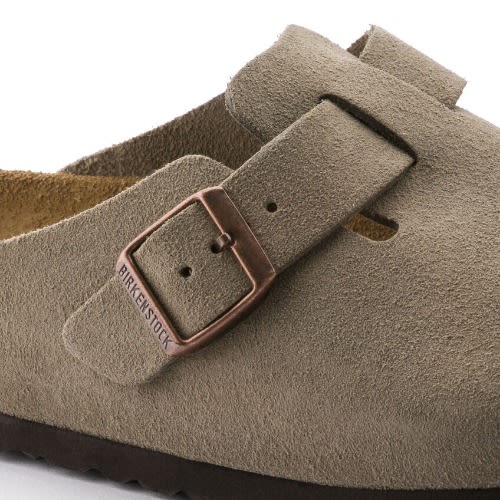 Suede Leather Tan Mule - Unisex  - Grey