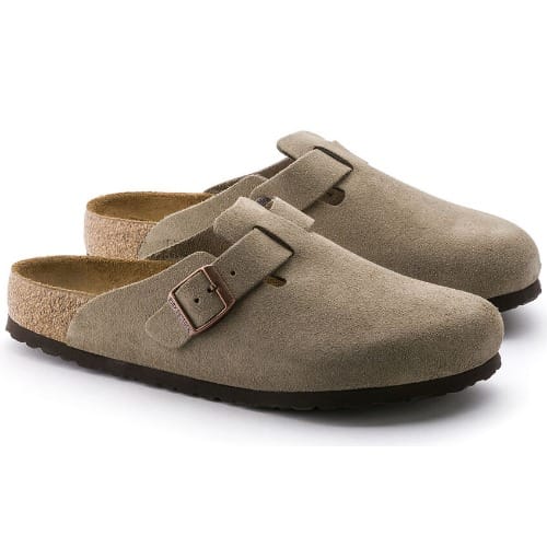Suede Leather Tan Mule - Unisex  - Grey