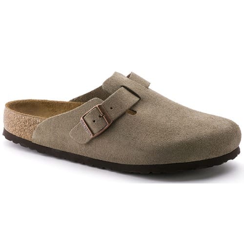 Suede Leather Tan Mule - Unisex  - Grey