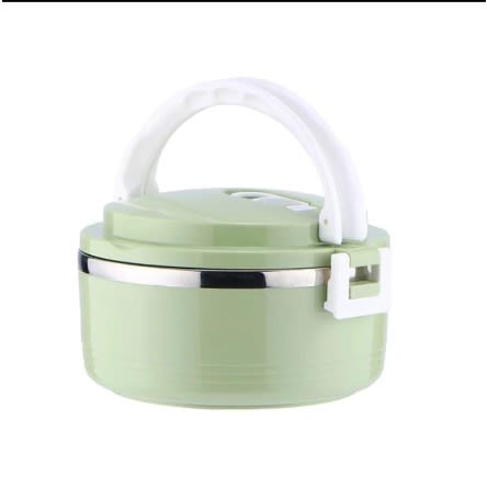 1 Layer Stainless Thermal Lunch Box- Green