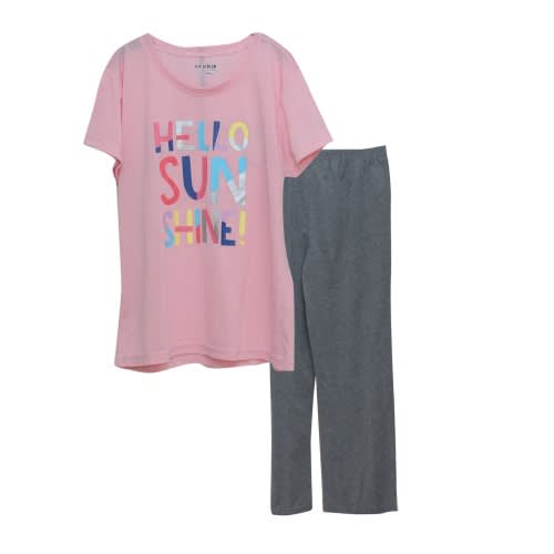 2pcs Hello Sunshine Prints Nighties Set