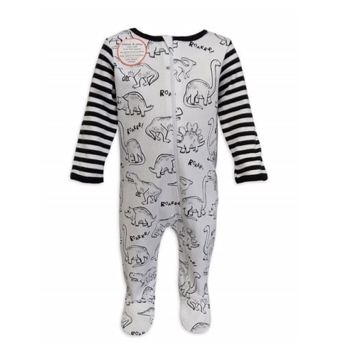 Baby Boy Organic Cotton Sleep & Play Sleeper Pyjamas - Dino