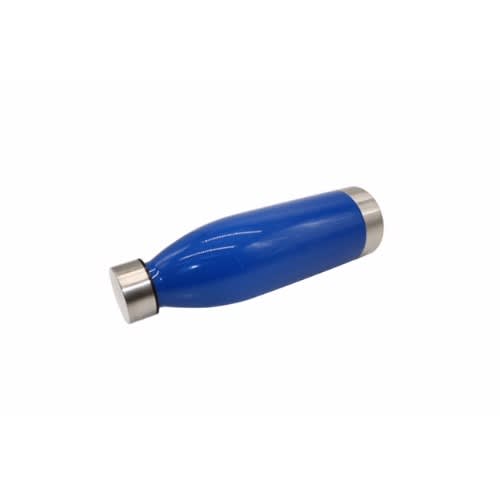 650ml Plastic Water Bottle With Stainless Steel Lid & Base - Royal Blue
