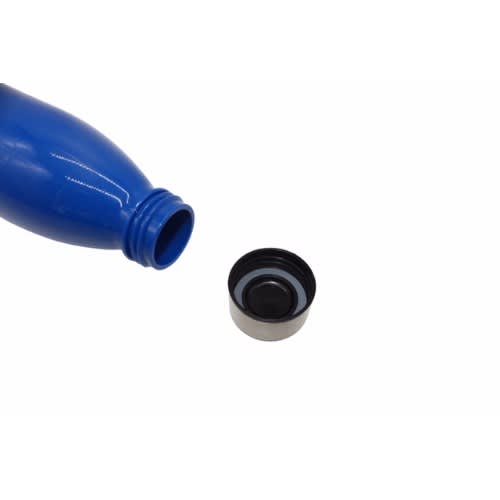 650ml Plastic Water Bottle With Stainless Steel Lid & Base - Royal Blue