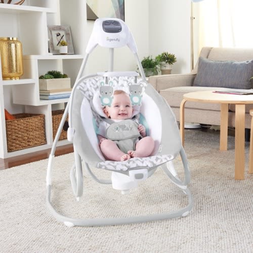 Simple Comfort 2 In 1  Lightweight 6-speed Compact Baby Swing & Rocker - Raylan
