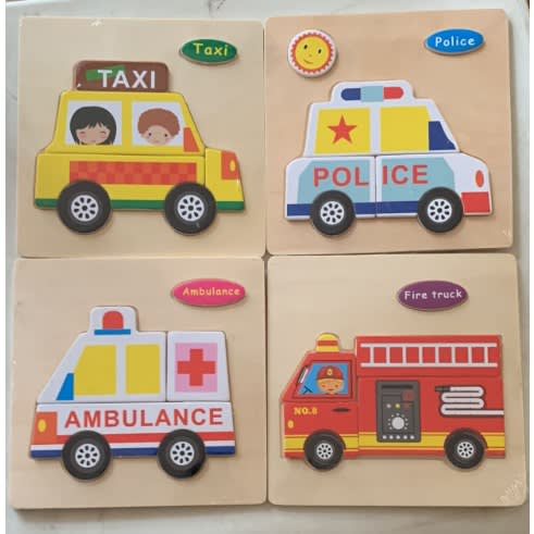 Transportation Puzzles For Toddlers - Set Of 4