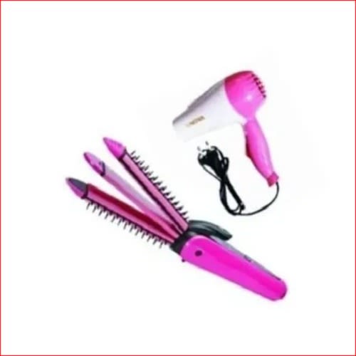 3 In 1 Hair Curler And Straightener + Hair Dryer
