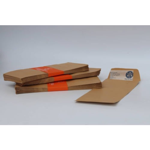 Peel & Seal Brown Envelopes - 25pieces - 9 X 4 Inches - Small Pocket Size