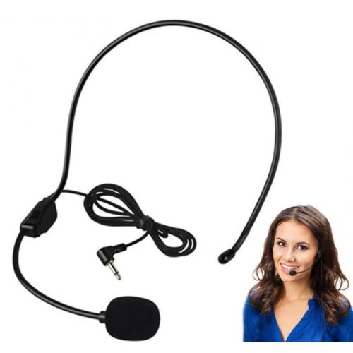 3.5mm Head-mounted Wired Microphone Condenser MIC For Voice Amplifier Speaker