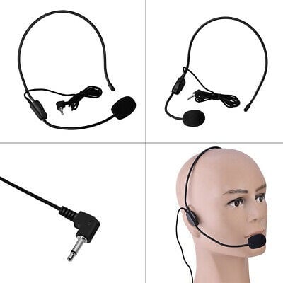 3.5mm Head-mounted Wired Microphone Condenser MIC For Voice Amplifier Speaker