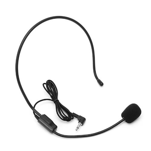 3.5mm Head-mounted Wired Microphone Condenser MIC For Voice Amplifier Speaker