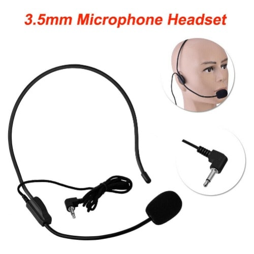 3.5mm Head-mounted Wired Microphone Condenser MIC For Voice Amplifier Speaker