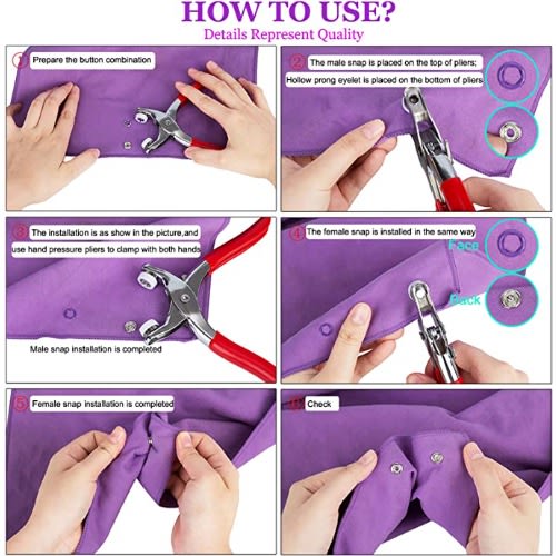 Snap Fastener Plier 200 Metal Set