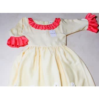 Nyla Exclusive Yellow Crepe Dress