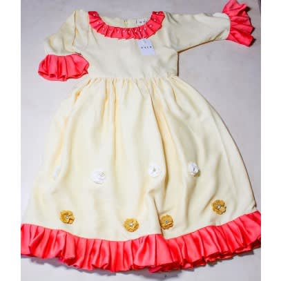 Nyla Exclusive Yellow Crepe Dress