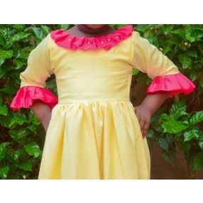 Nyla Exclusive Yellow Crepe Dress