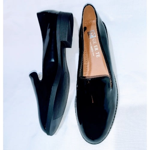 Patent Leather Female Office Comfortable Black Shoe