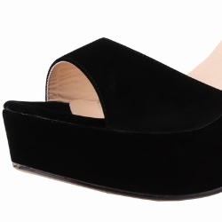 Open Toes Block Heel Wedge Sandals