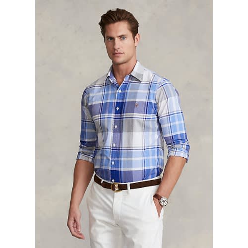 Classic Fit Plaid Oxford Shirt
