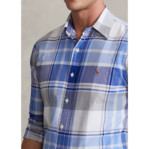 Classic Fit Plaid Oxford Shirt