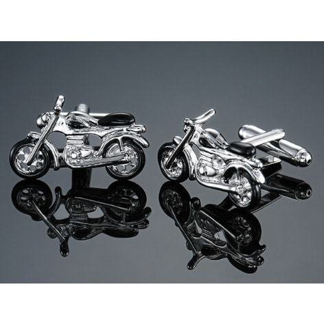 Silver Motorbike Cufflinks