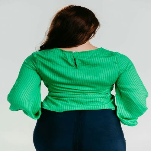 Sofia Green Front Tie Blouse