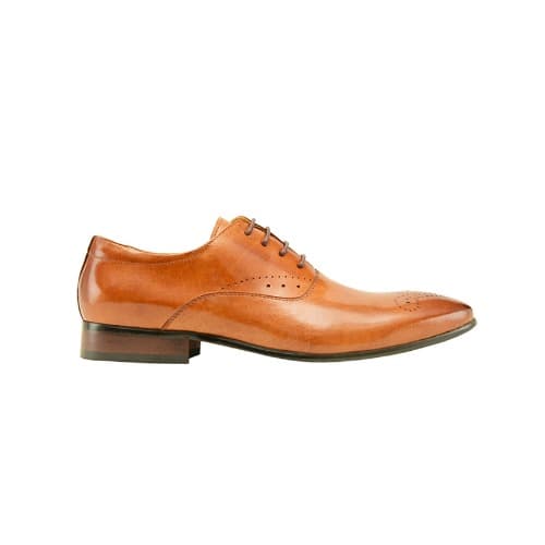 Distinctive Leather Shoe - Brown - MSH-3662