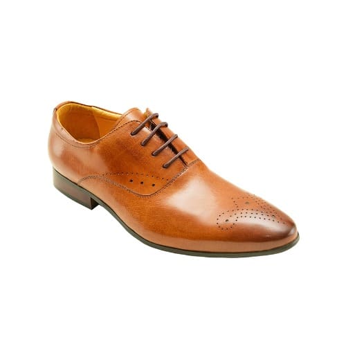 Distinctive Leather Shoe - Brown - MSH-3662