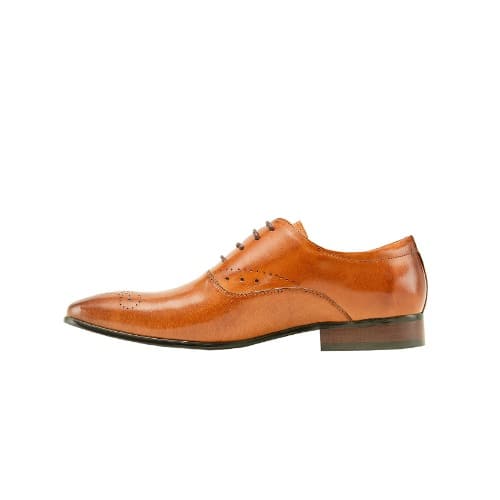 Distinctive Leather Shoe - Brown - MSH-3662