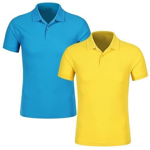 Polo Shirt  For Men - 2in1 -Yellow And Blue
