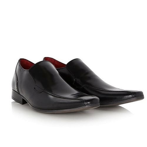 Men's Formal Leather Slip on Shoes - Black