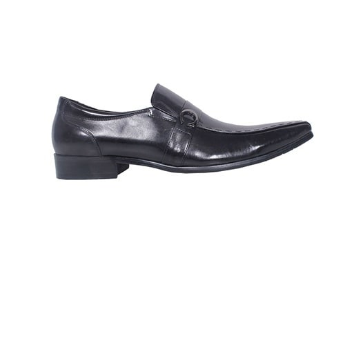 Italian Leather Slip-on Shoe - Black - MSH-3611