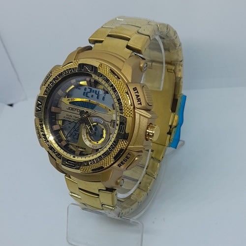 Stainless Steel Digital Watch - Gold