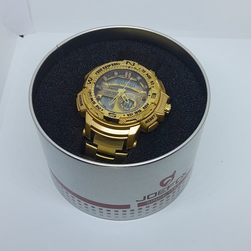Stainless Steel Digital Watch - Gold