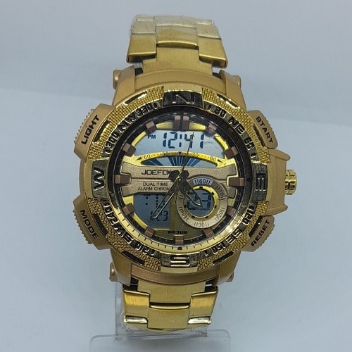 Stainless Steel Digital Watch - Gold