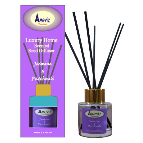 Ameviz  Luzury Home Scented Reed Diffuser Jasmine & Patchouli - 40ml