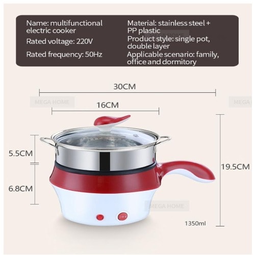 Multi-function Non-stick Frying Pan & Cooker Electric Rice