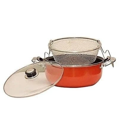 Manual Deep Fryer - Non Stick & 3-in-1 - 26cm
