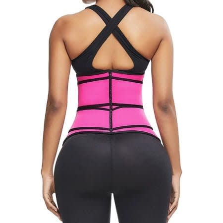 Neoprene Double Strap Waist And Tummy Trainer Corset Belt