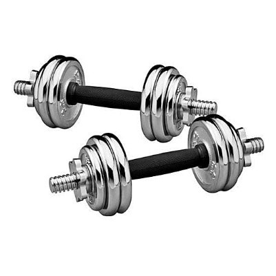 15kg Adjustable Chrome Dumbbells