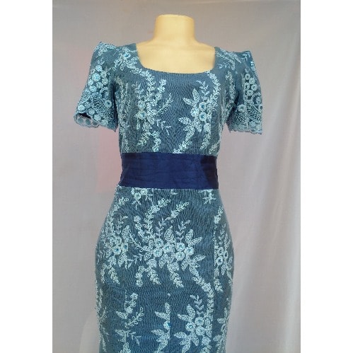 Blue Women's Dinner /evening Gown - Size 12