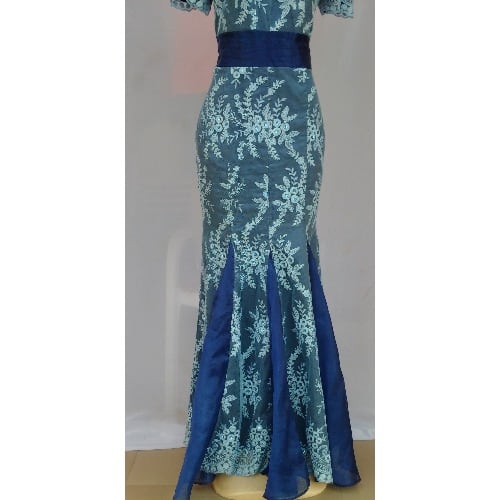 Blue Women's Dinner /evening Gown - Size 12
