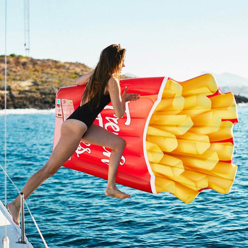 French Fries Inflatable Swim Float