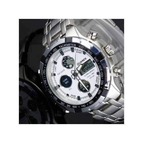 Quamer Alloy And Stainless Wristwatch